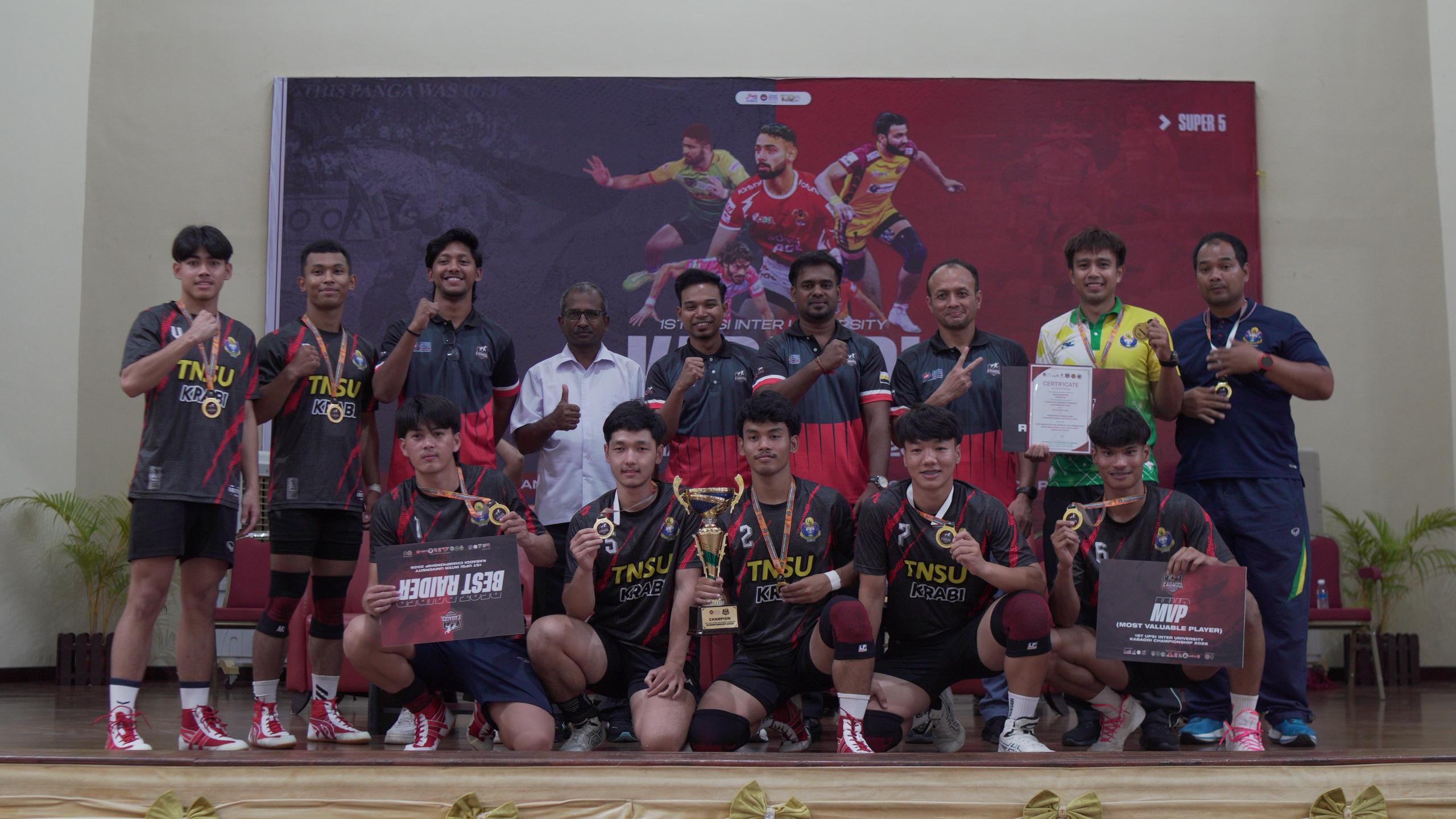 Pasukan lelaki Thailand dinobat juara bagi kejohanan 1st UPSI Inter University Kabaddi Championship 2026