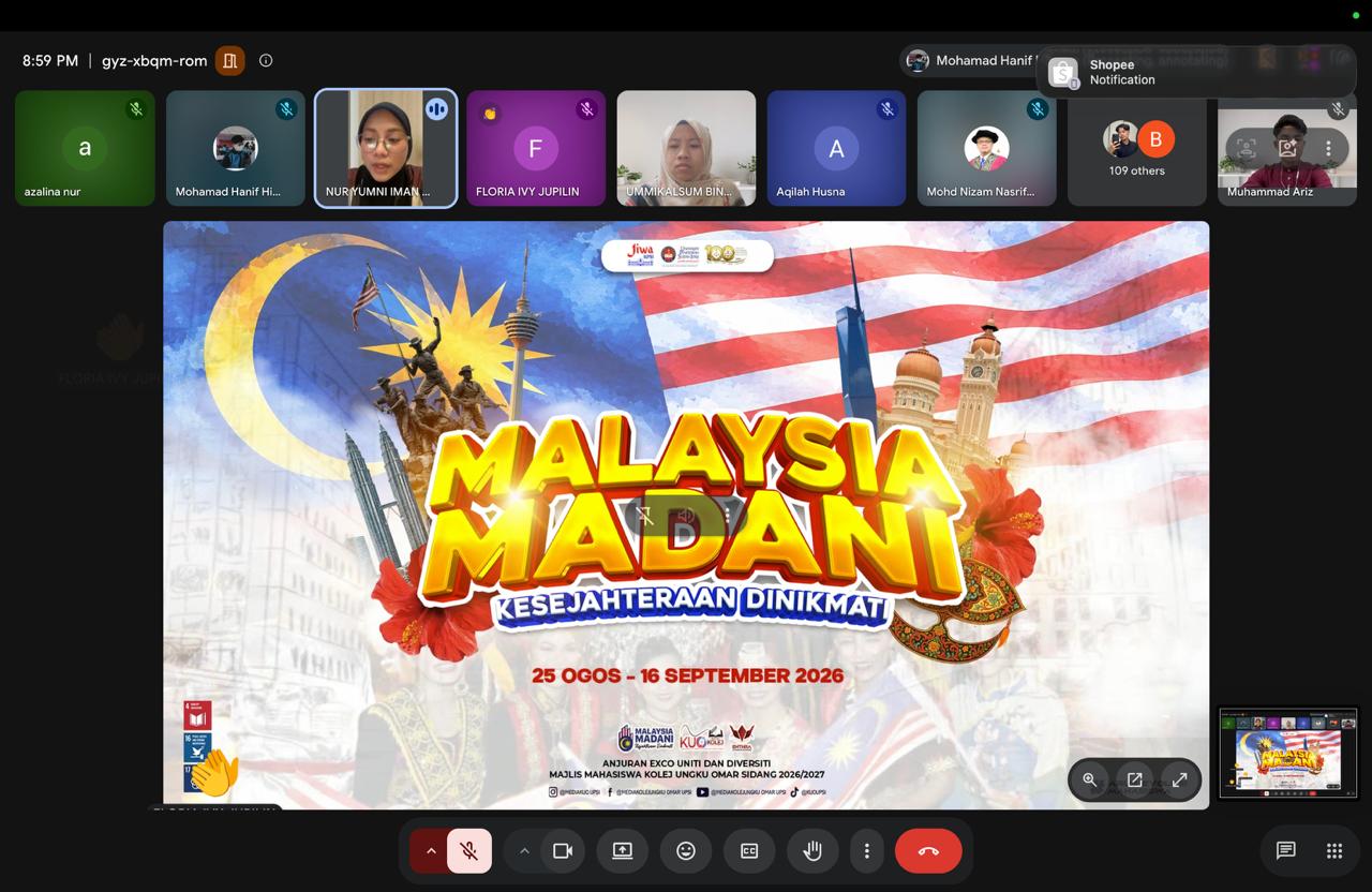 Majlis di mulakan dengan kata-kata aluan dari Pengarah Program